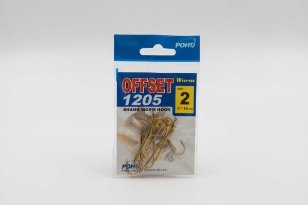Крючки POHU OFFSET 1205 #2 жёлтые